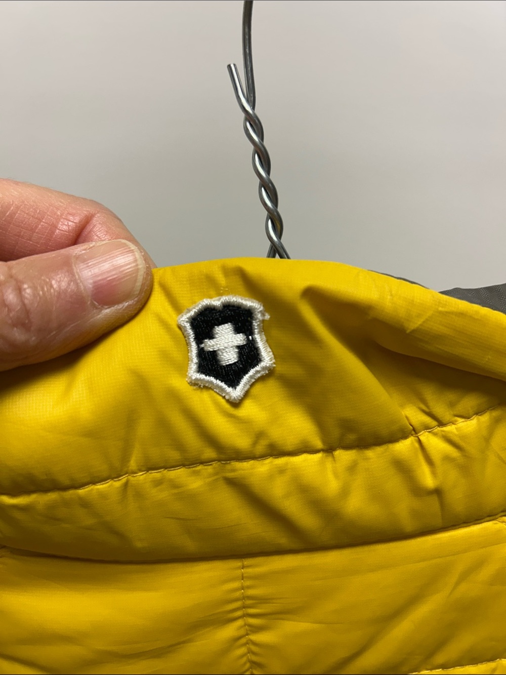 Victorinox Yellow Quilted Vest with Gray Trim image 3